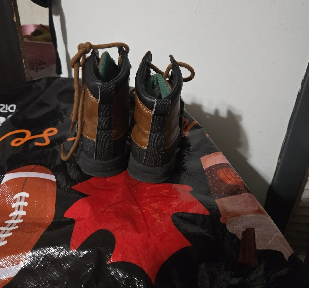 Polo by Ralph Lauren Brown and Black Kids Lace-Up Booties
